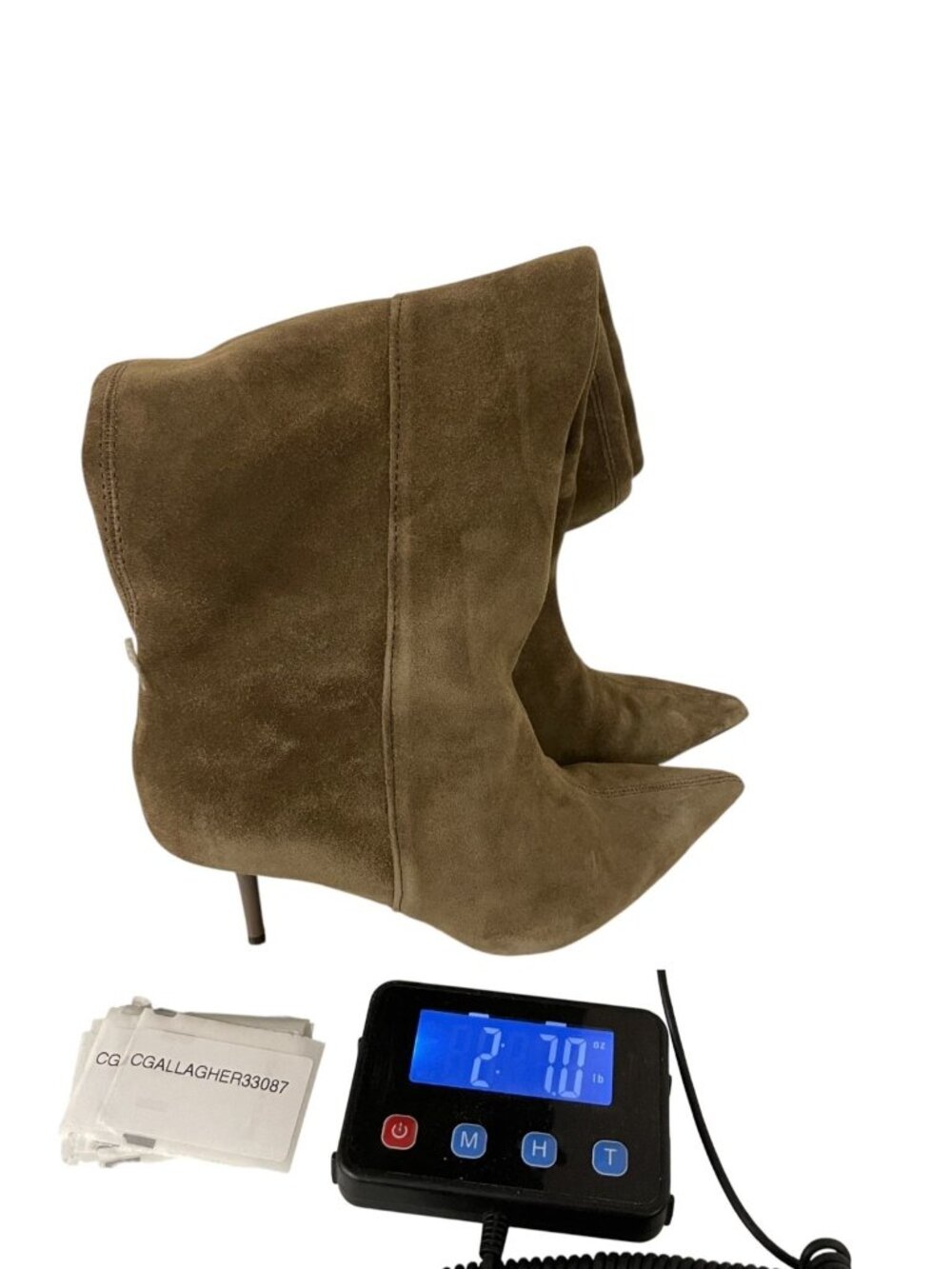 Zara Split Leather Stiletto Heel Boots EU 40 US 9 Taupe Gray 2004/610 NWOB - Picture 10 of 10